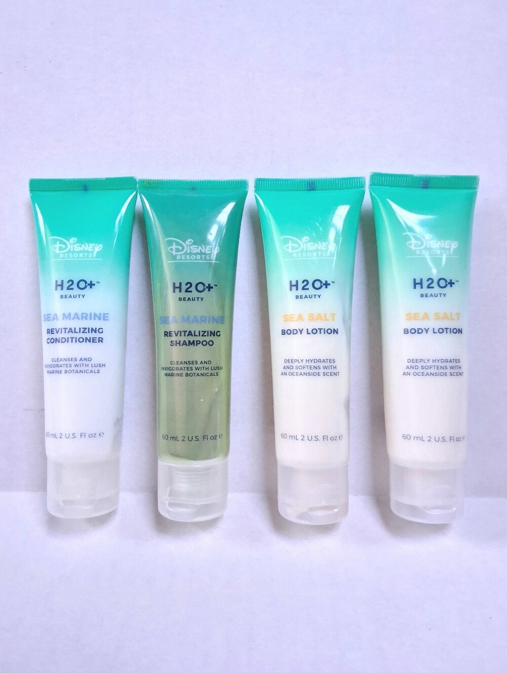 Set 4 Disney Resort H2O+ Lot Sea Salt Marine Shampoo Conditioner Lotion USA Made